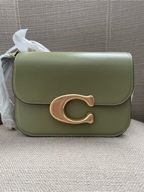 Coach Idol bag in colour brass/moss new